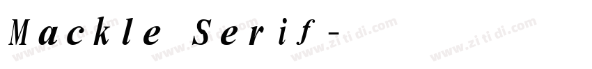 Mackle Serif字体转换